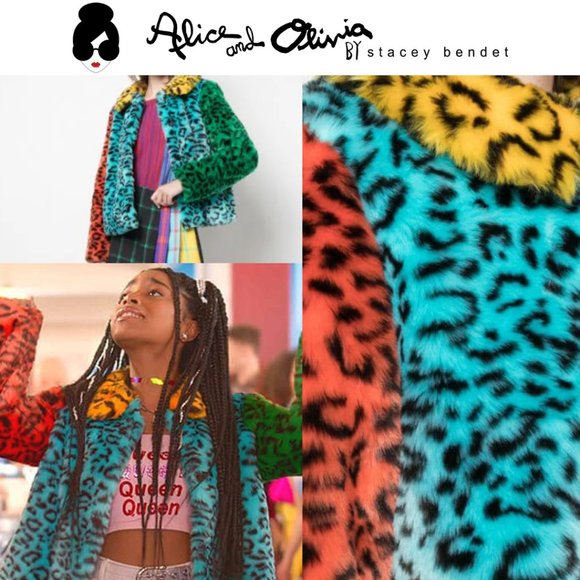 Alice + Olivia | Jerri Colorblock 🌈Leopard Jacket - Picture 1 of 9